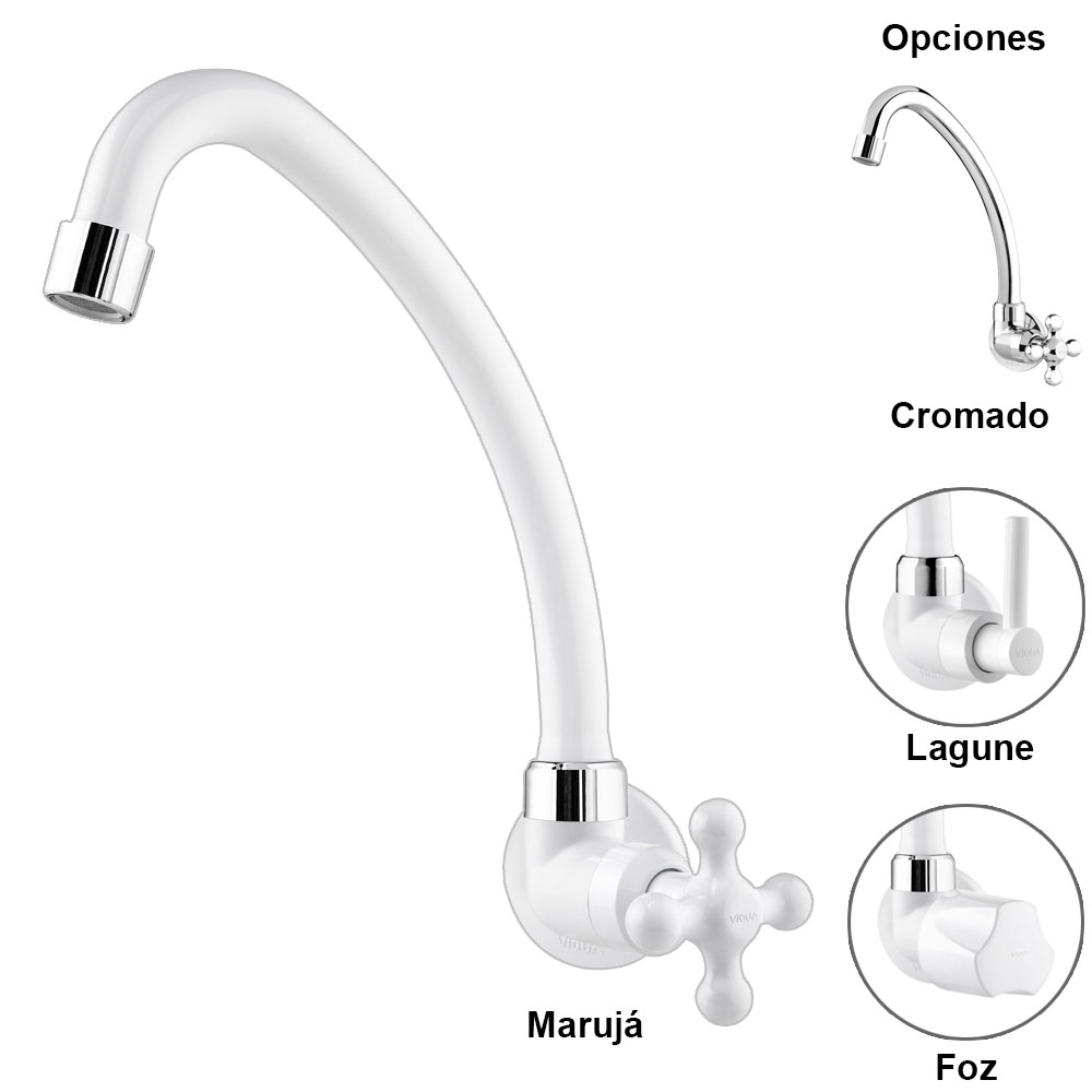 Grifo de Pared pico Alto Móvil para Cocina