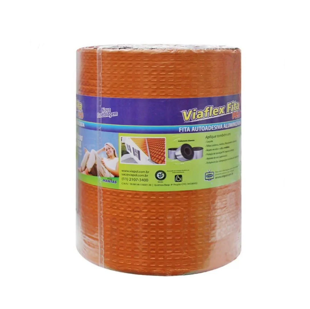 Membrana Asfaltica Autoadesiva Color Teja Viaflex Fita